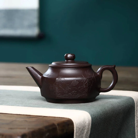 Teko Zisha Yixing Buatan Tangan Sepenuhnya [Liuliu Dashun Pot] (Lao Zi Ni - 300ml)