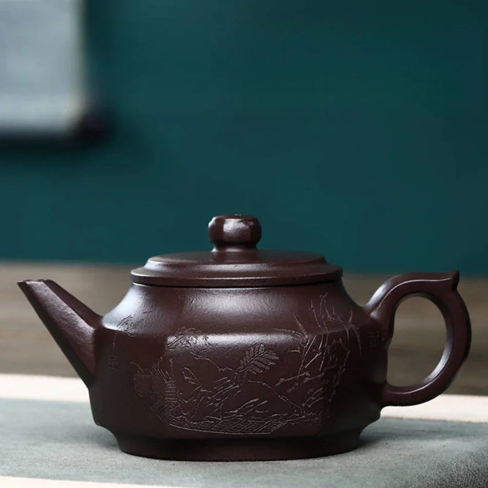 Teko Zisha Yixing Buatan Tangan Sepenuhnya [Liuliu Dashun Pot] (Lao Zi Ni - 300ml)