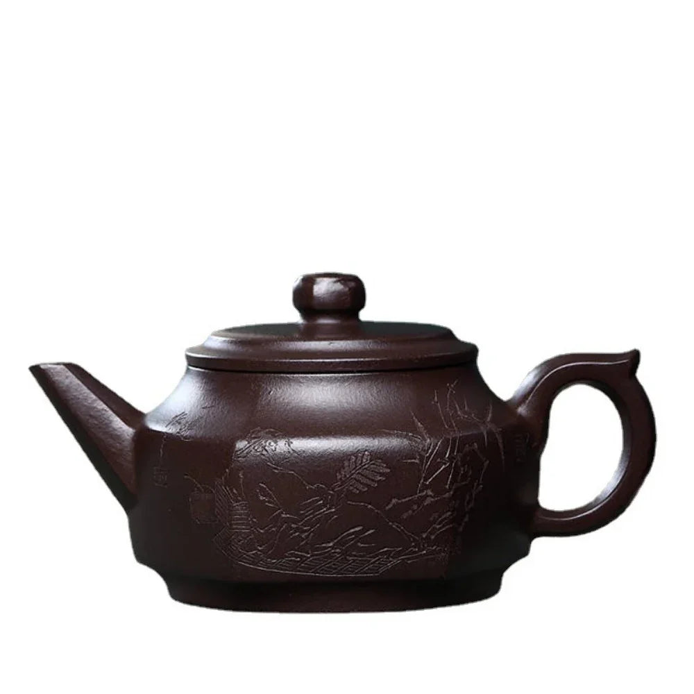 Teko Zisha Yixing Buatan Tangan Sepenuhnya [Liuliu Dashun Pot] (Lao Zi Ni - 300ml)