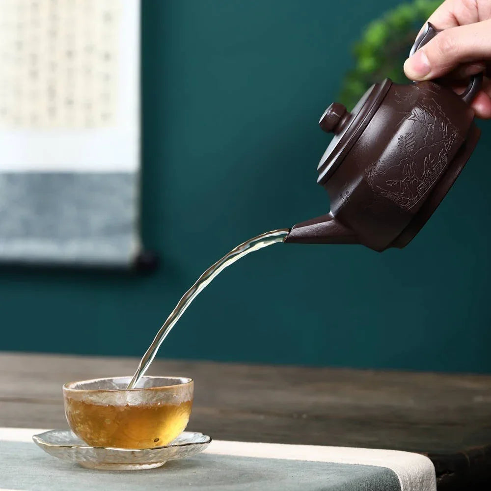 Teko Zisha Yixing Buatan Tangan Sepenuhnya [Liuliu Dashun Pot] (Lao Zi Ni - 300ml)
