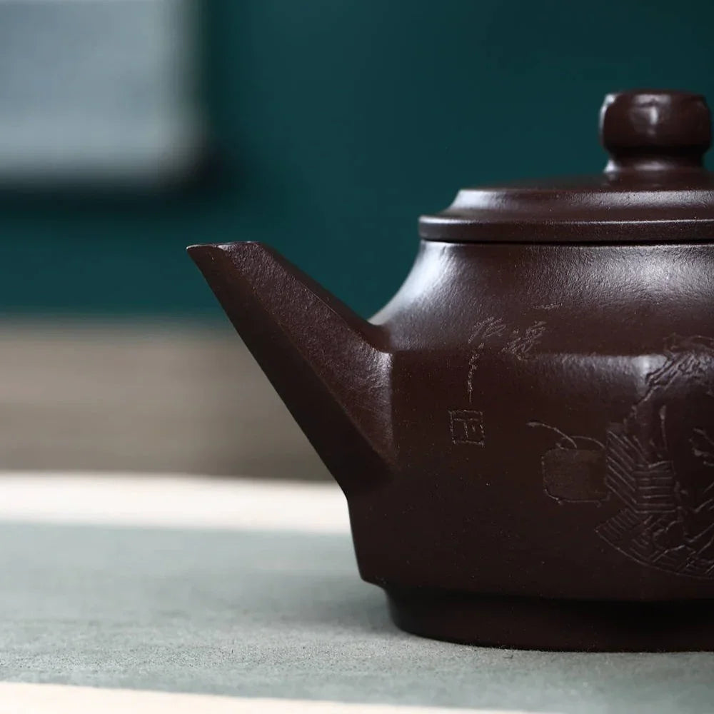 Teko Zisha Yixing Buatan Tangan Sepenuhnya [Liuliu Dashun Pot] (Lao Zi Ni - 300ml)