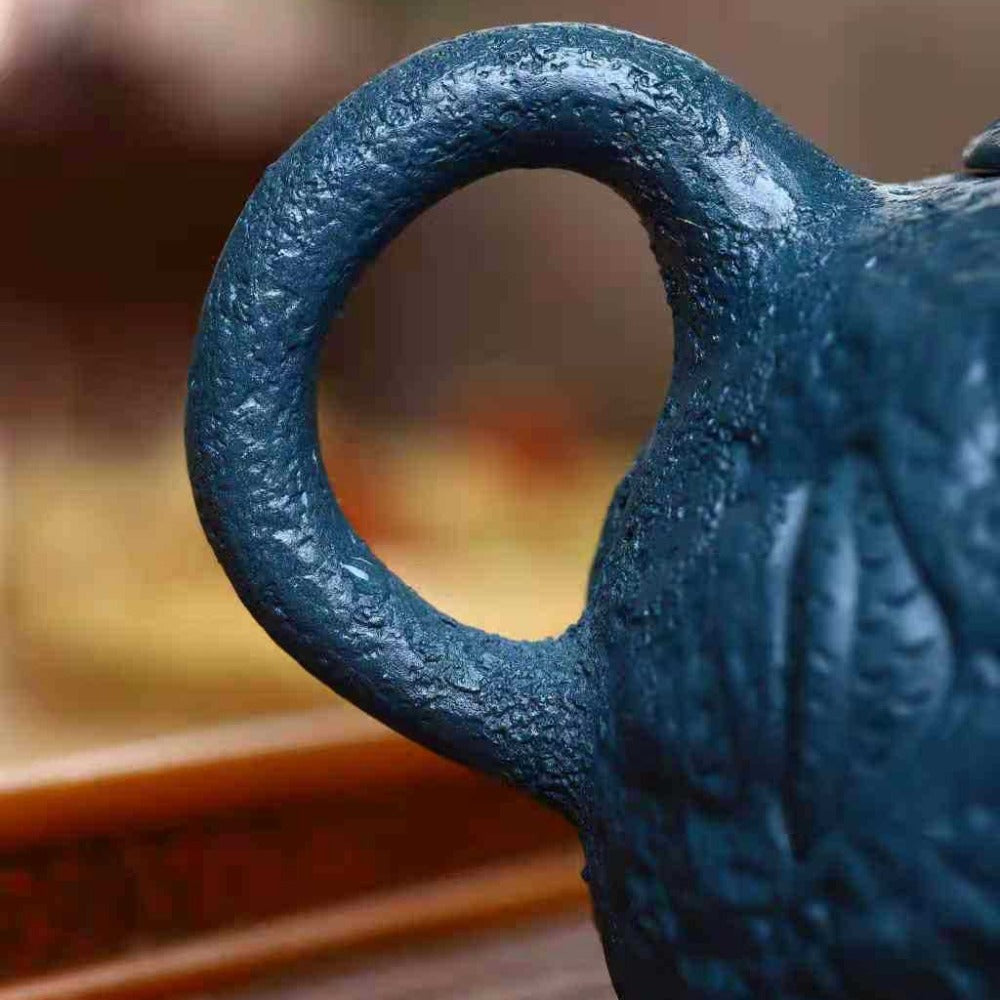 Full Handmade Yixing Zisha Teapot [Long Gong Chun Pot] (Tian Qing Ni - 320ml) - YIQIN TEA HOUSE | yiqinteahouse.com | >300ml, full handmade zisha teapot, new arrival, teapot, teaware