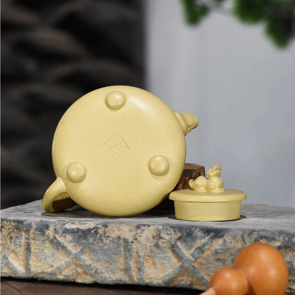 Full Handmade Yixing Zisha Teapot [Long Piao Pot] (Bensan Lu Ni -240ml) - YIQIN TEA HOUSE | yiqinteahouse.com | 200-300ml, full handmade zisha teapot, new arrival, teapot, teaware