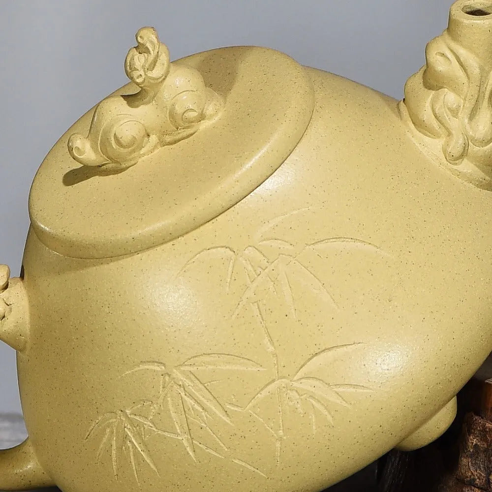 Full Handmade Yixing Zisha Teapot [Long Piao Pot] (Bensan Lu Ni -240ml) - YIQIN TEA HOUSE | yiqinteahouse.com | 200-300ml, full handmade zisha teapot, new arrival, teapot, teaware