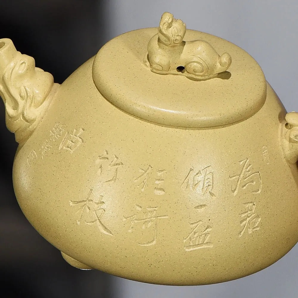 Full Handmade Yixing Zisha Teapot [Long Piao Pot] (Bensan Lu Ni -240ml) - YIQIN TEA HOUSE | yiqinteahouse.com | 200-300ml, full handmade zisha teapot, new arrival, teapot, teaware