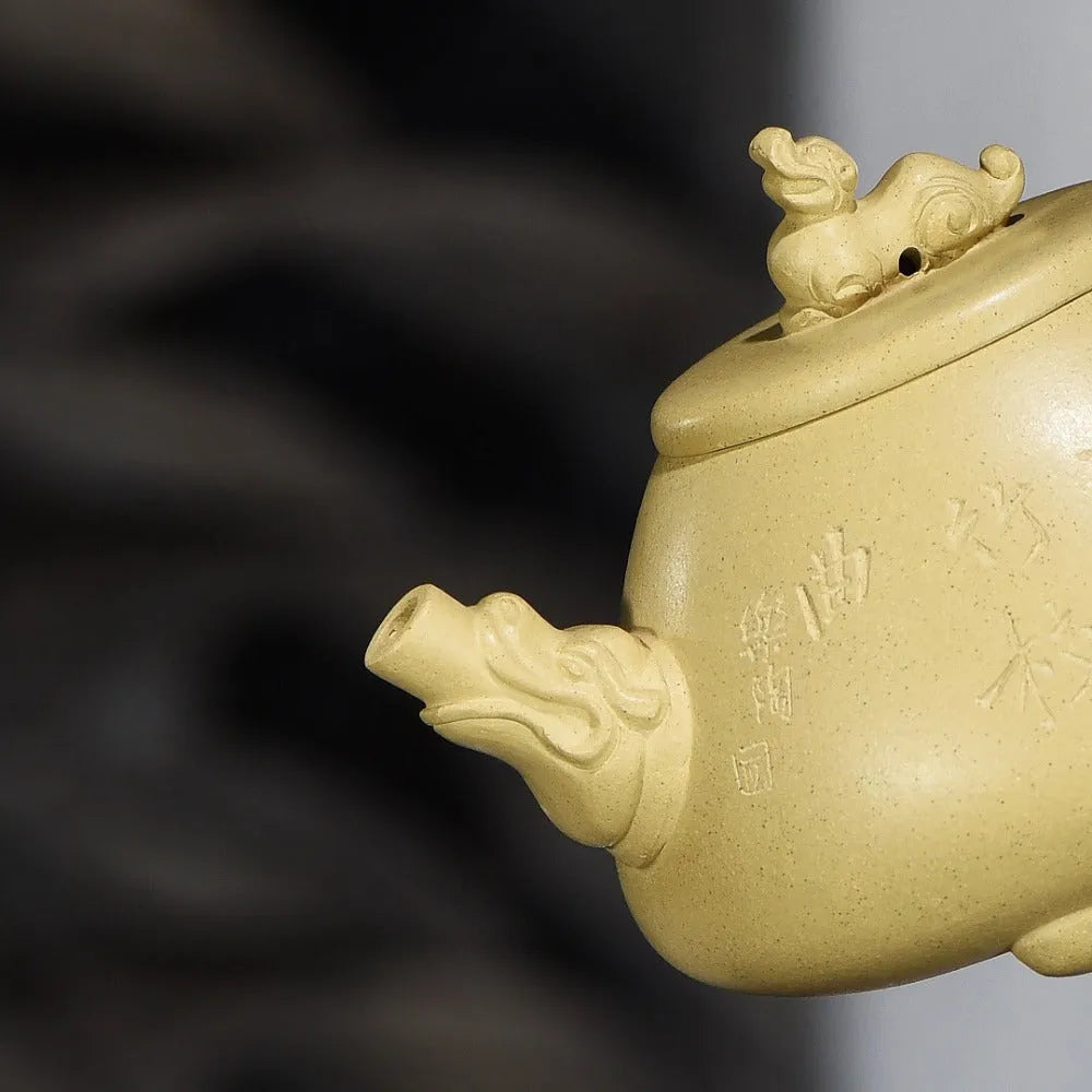 Full Handmade Yixing Zisha Teapot [Long Piao Pot] (Bensan Lu Ni -240ml) - YIQIN TEA HOUSE | yiqinteahouse.com | 200-300ml, full handmade zisha teapot, new arrival, teapot, teaware