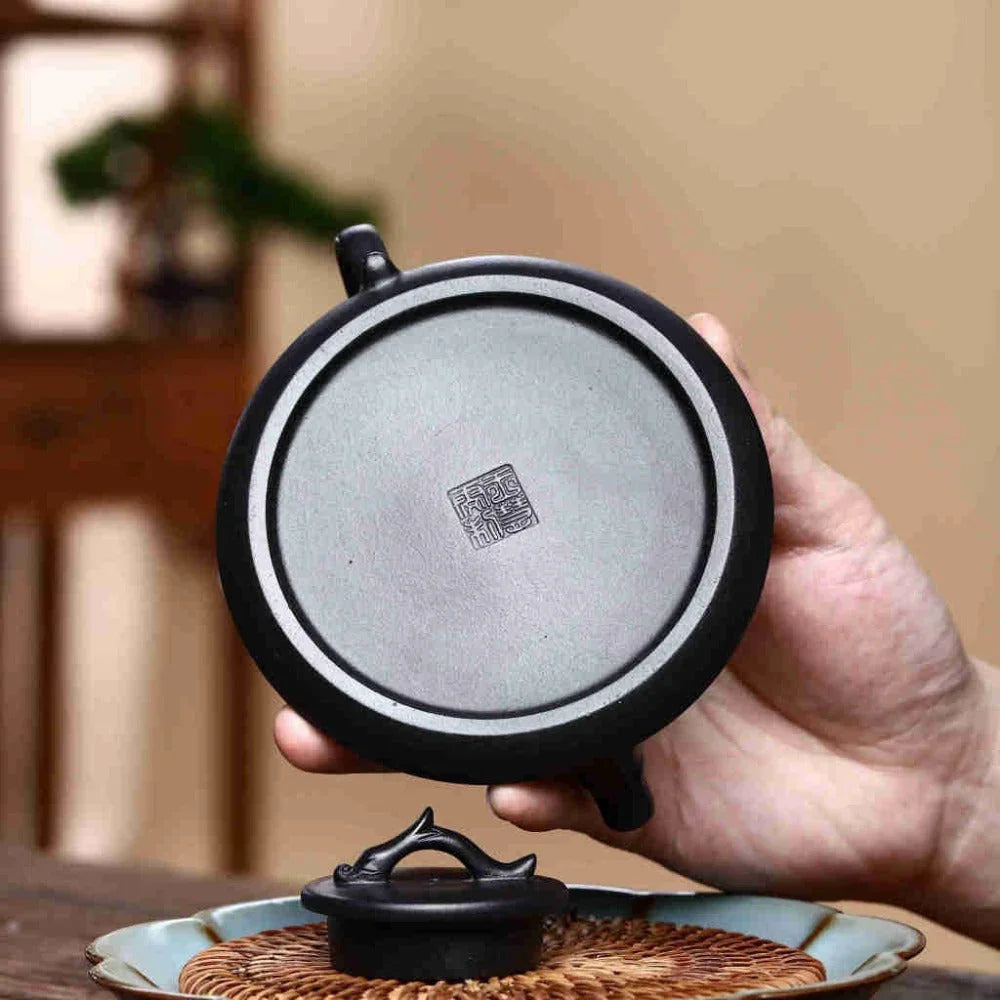 Full Handmade Yixing Zisha Teapot [Long Piao Pot] (Shi Huang - 200ml) - YIQIN TEA HOUSE | yiqinteahouse.com | 200-300ml, full handmade zisha teapot, teapot, teaware