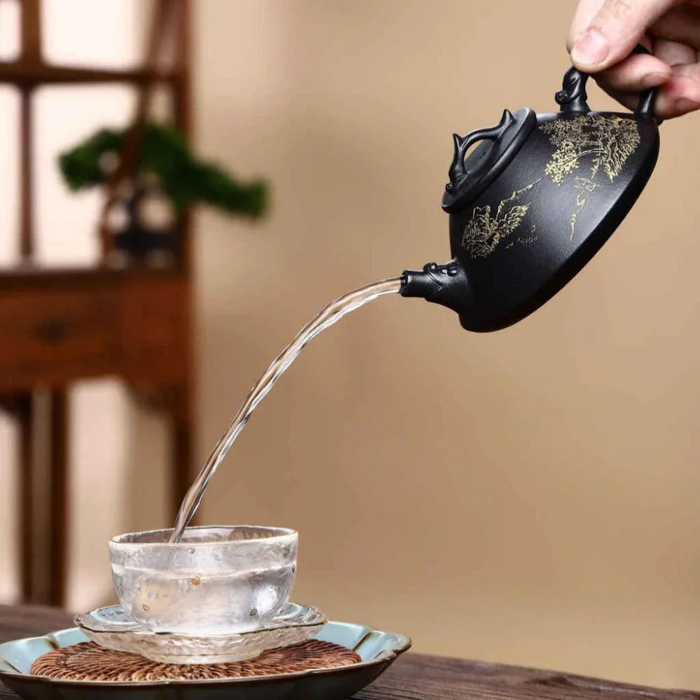 全手工宜兴紫砂茶壶[龙瓢壶] (石黄- 200ml)