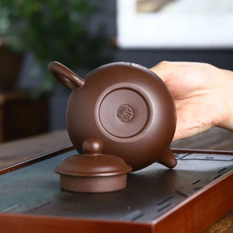Teko Yixing Zisha Buatan Tangan Sepenuhnya [Lotus Seed Pot] (Zi Ni - 290ml)