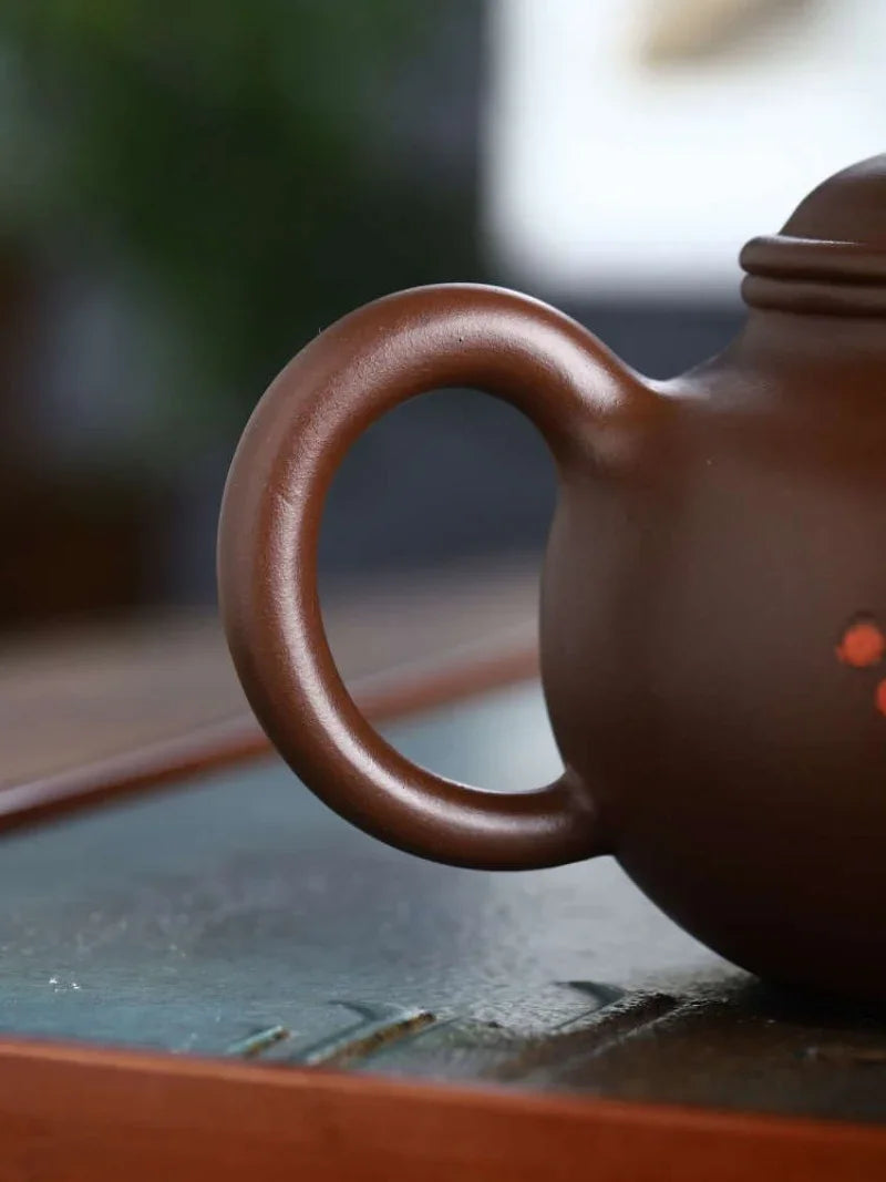 Teko Yixing Zisha Buatan Tangan Sepenuhnya [Lotus Seed Pot] (Zi Ni - 290ml)