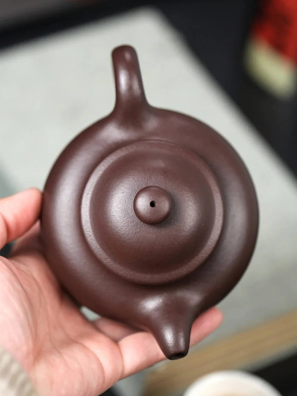 Teko Zisha Yixing Buatan Tangan Sepenuhnya [Lotus Seed Pot] (Zi Ni - 350ml)