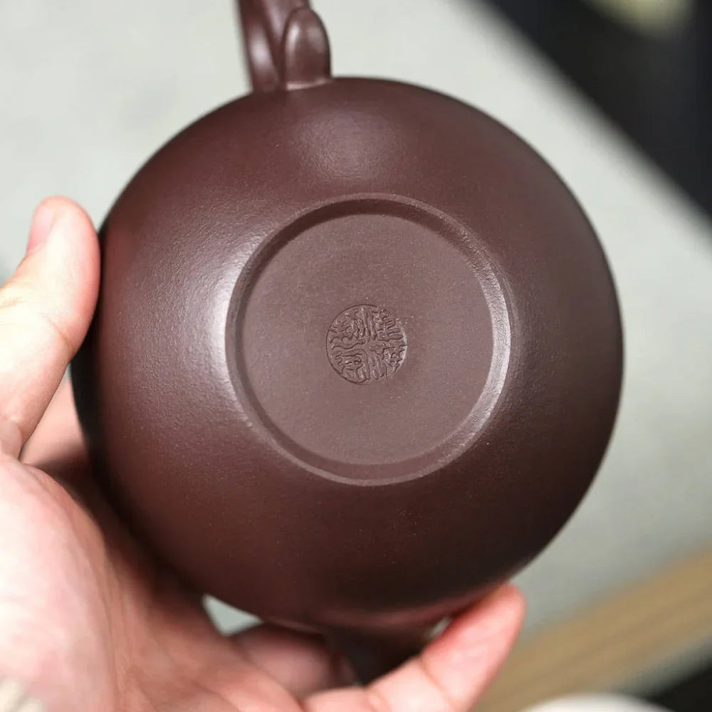Teko Zisha Yixing Buatan Tangan Sepenuhnya [Lotus Seed Pot] (Zi Ni - 350ml)