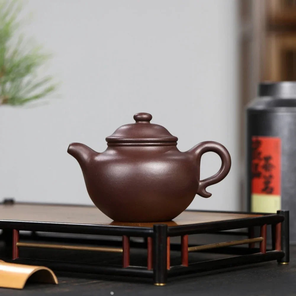 Teko Zisha Yixing Buatan Tangan Sepenuhnya [Lotus Seed Pot] (Zi Ni - 350ml)
