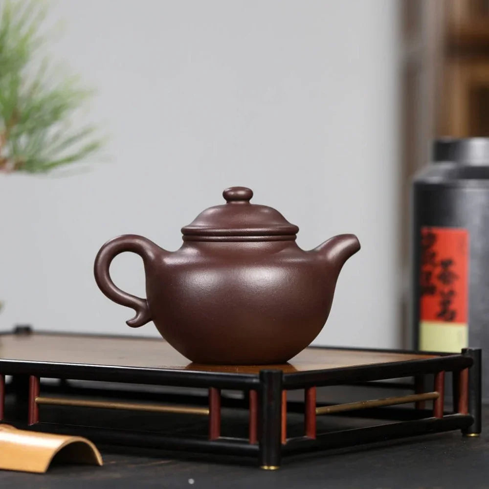 Teko Zisha Yixing Buatan Tangan Sepenuhnya [Lotus Seed Pot] (Zi Ni - 350ml)