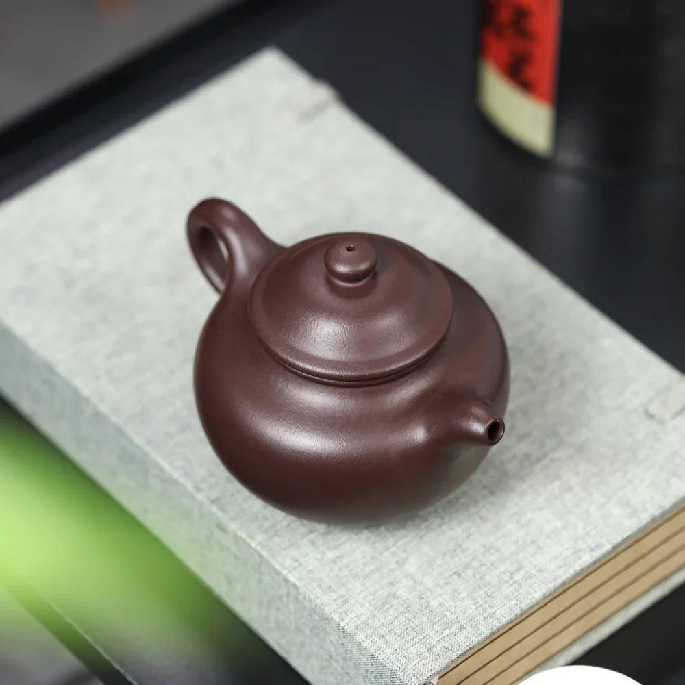 Teko Zisha Yixing Buatan Tangan Sepenuhnya [Lotus Seed Pot] (Zi Ni - 350ml)