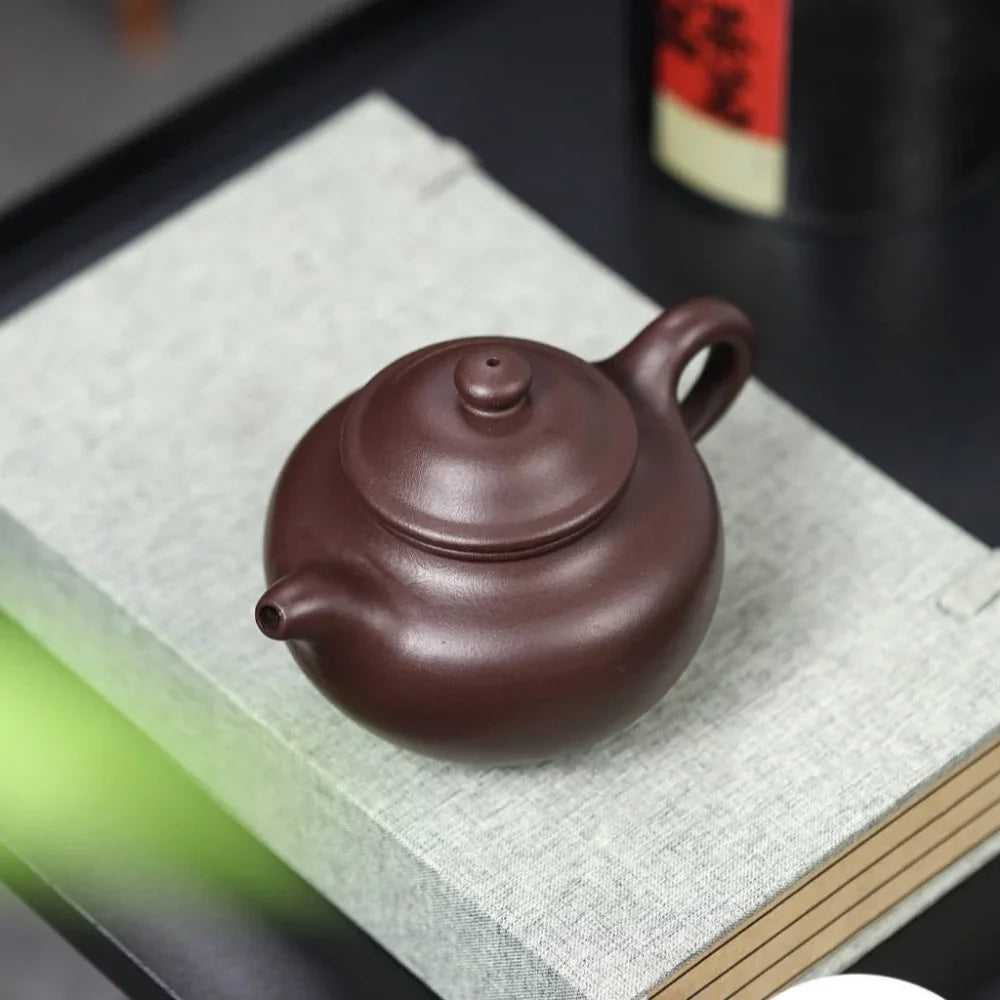 Teko Zisha Yixing Buatan Tangan Sepenuhnya [Lotus Seed Pot] (Zi Ni - 350ml)