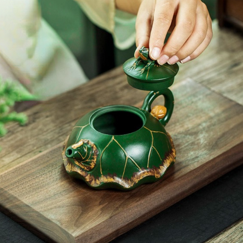 Full Handmade Yixing Zisha Teapot [Lu Yi Angran] (Douqing Sha - 300ml) - YIQIN TEA HOUSE | yiqinteahouse.com | 200-300ml, full handmade zisha teapot, new arrival, teapot, teaware