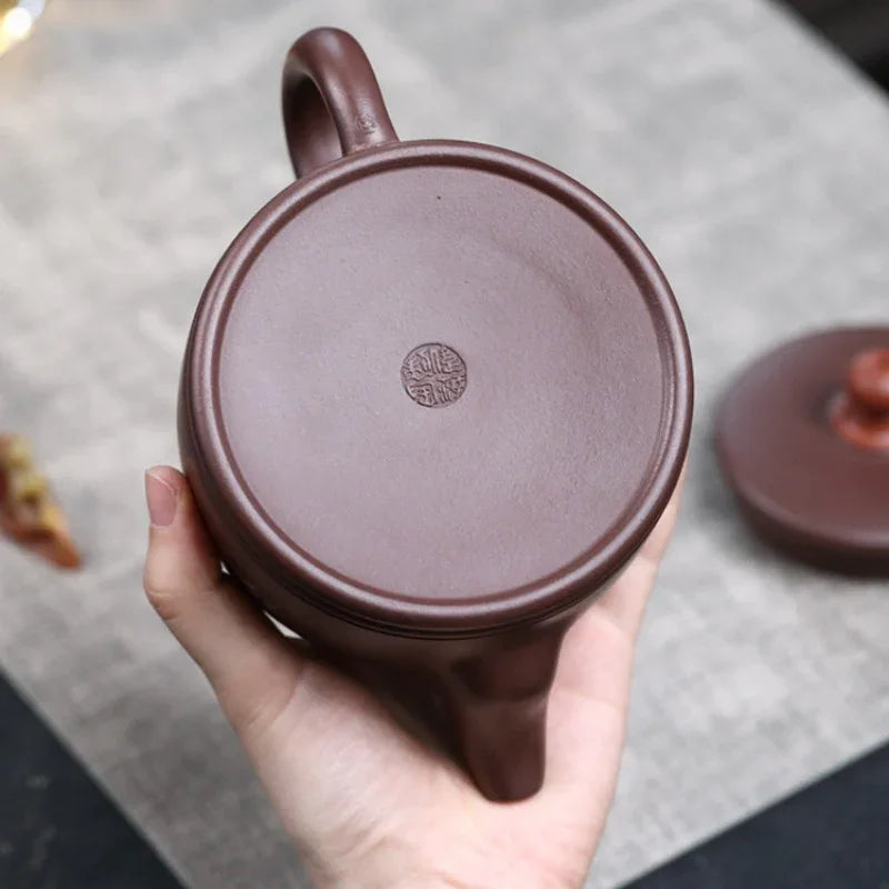 Teko Zisha Yixing Buatan Tangan Sepenuhnya [Lucky & Fortune] (Zi Ni - 390ml)