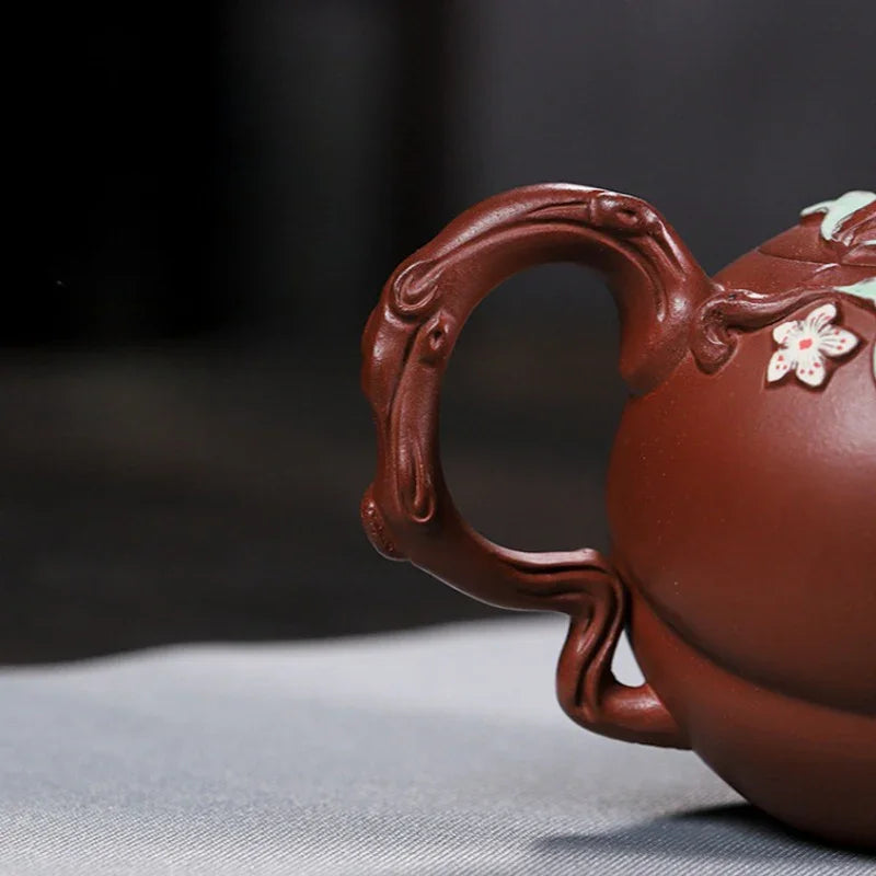 Teko Zisha Yixing Buatan Tangan Sepenuhnya [Luye Shoutao] (Hong Pi Long - 280ml)