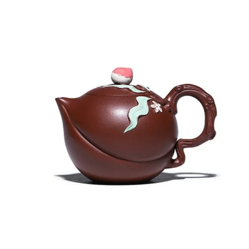 Teko Zisha Yixing Buatan Tangan Sepenuhnya [Luye Shoutao] (Hong Pi Long - 280ml)