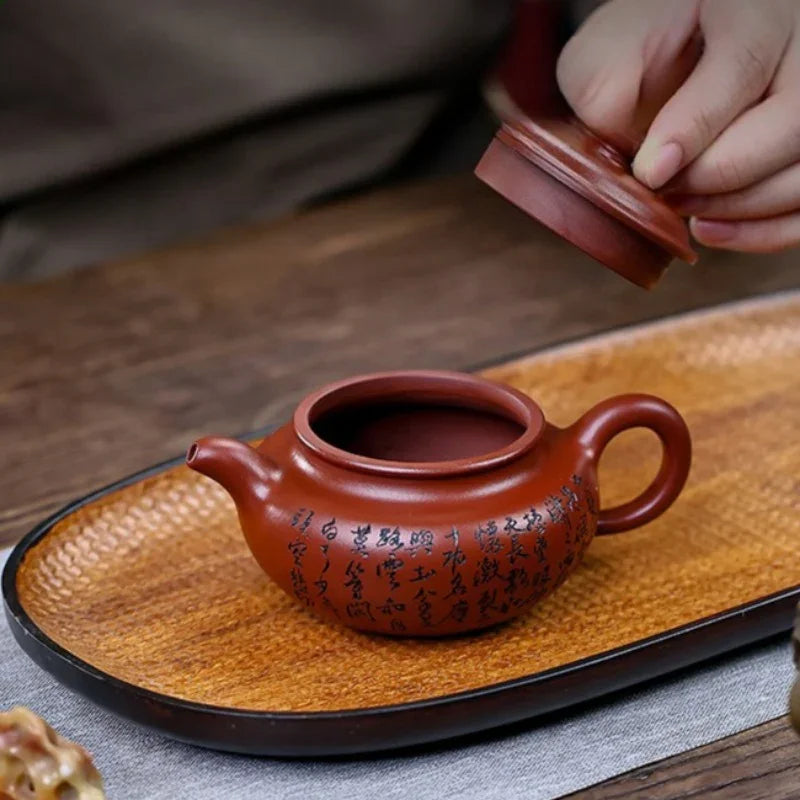 Teko Zisha Yixing Buatan Tangan Sepenuhnya [Man Jiang Hong] (Long Xue Sha - 200ml)