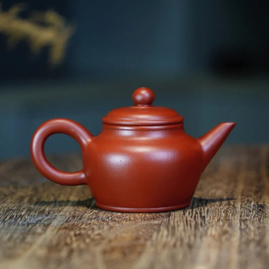 Full Handmade Yixing Zisha Teapot [Man Sheng Shui Ping Pot] (Dahongpao - 90ml)