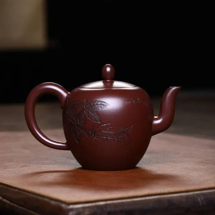 Full Handmade Yixing Zisha Teapot [Meiren Jian Pot] (Zi Ni - 280ml) - YIQIN TEA HOUSE | yiqinteahouse.com | 200-300ml, full handmade zisha teapot, new arrivla, teapot, teaware