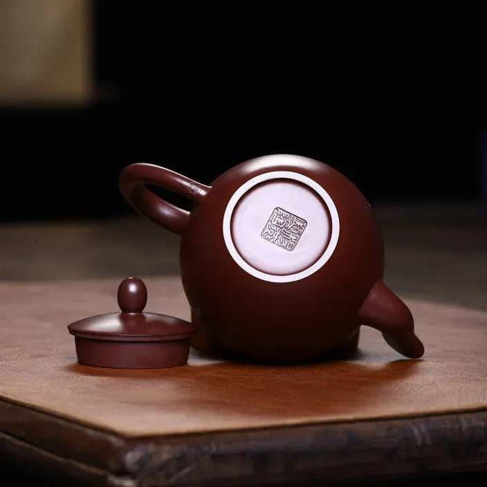 Full Handmade Yixing Zisha Teapot [Meiren Jian Pot] (Zi Ni - 280ml) - YIQIN TEA HOUSE | yiqinteahouse.com | 200-300ml, full handmade zisha teapot, new arrivla, teapot, teaware