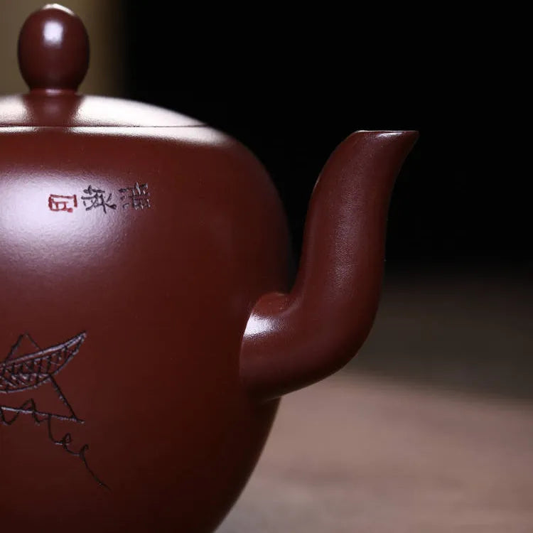 Full Handmade Yixing Zisha Teapot [Meiren Jian Pot] (Zi Ni - 280ml) - YIQIN TEA HOUSE | yiqinteahouse.com | 200-300ml, full handmade zisha teapot, new arrivla, teapot, teaware