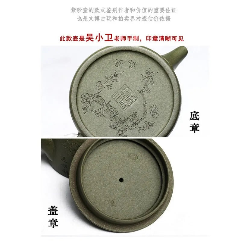 Full Handmade Yixing Zisha Teapot [Meixiang Rugu] (Taohua Lu Ni - 230ml) - YIQIN TEA HOUSE | yiqinteahouse.com | 200-300ml, full handmade zisha teapot, new arrival, teapot, teaware