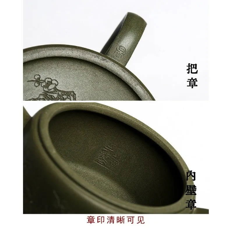 Full Handmade Yixing Zisha Teapot [Meixiang Rugu] (Taohua Lu Ni - 230ml) - YIQIN TEA HOUSE | yiqinteahouse.com | 200-300ml, full handmade zisha teapot, new arrival, teapot, teaware