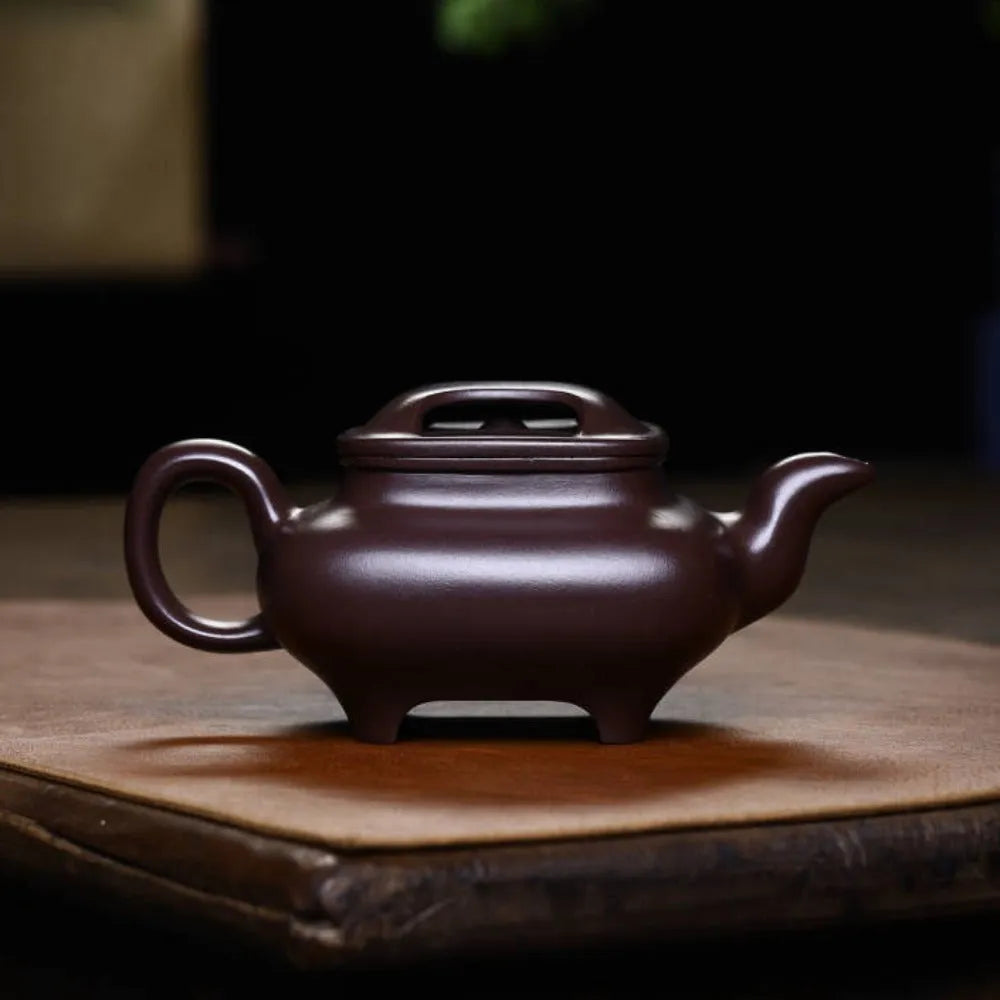 Full Handmade Yixing Zisha Teapot [Niu Gai Chuan Lu Pot] (Lao Zi Ni - 380ml) - YIQIN TEA HOUSE | yiqinteahouse.com | >300ml, full handmade zisha teapot, new arrival, plain smooth, teapot, teaware