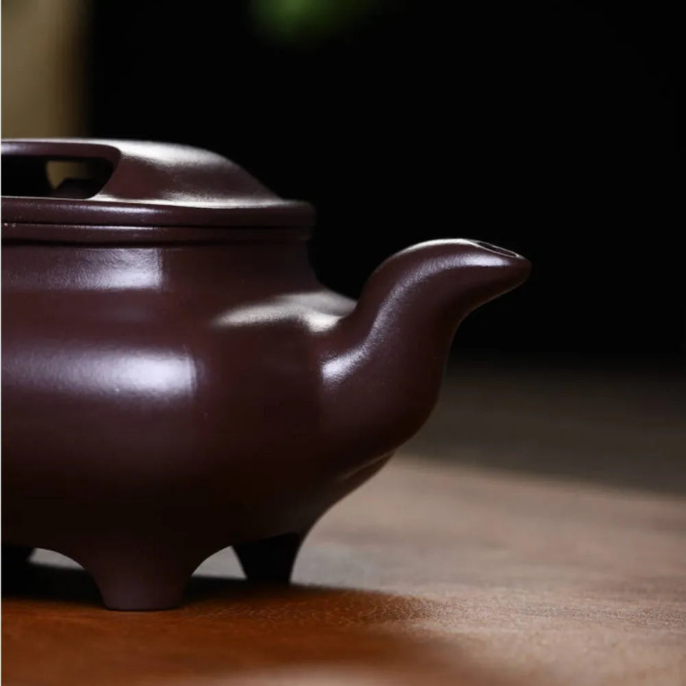 Full Handmade Yixing Zisha Teapot [Niu Gai Chuan Lu Pot] (Lao Zi Ni - 380ml) - YIQIN TEA HOUSE | yiqinteahouse.com | >300ml, full handmade zisha teapot, new arrival, plain smooth, teapot, teaware