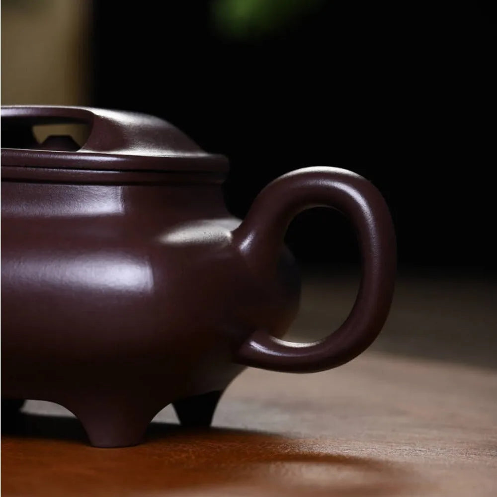 Full Handmade Yixing Zisha Teapot [Niu Gai Chuan Lu Pot] (Lao Zi Ni - 380ml) - YIQIN TEA HOUSE | yiqinteahouse.com | >300ml, full handmade zisha teapot, new arrival, plain smooth, teapot, teaware