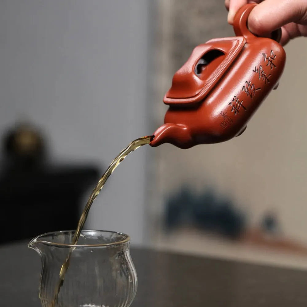 Full Handmade Yixing Zisha Teapot [Niu Gai Chuan Lu Pot] (Xiao Meiyao Zhu Ni - 250ml) - YIQIN TEA HOUSE | yiqinteahouse.com | 200-300ml, full handmade zisha teapot, new arrival, teapot, teaware