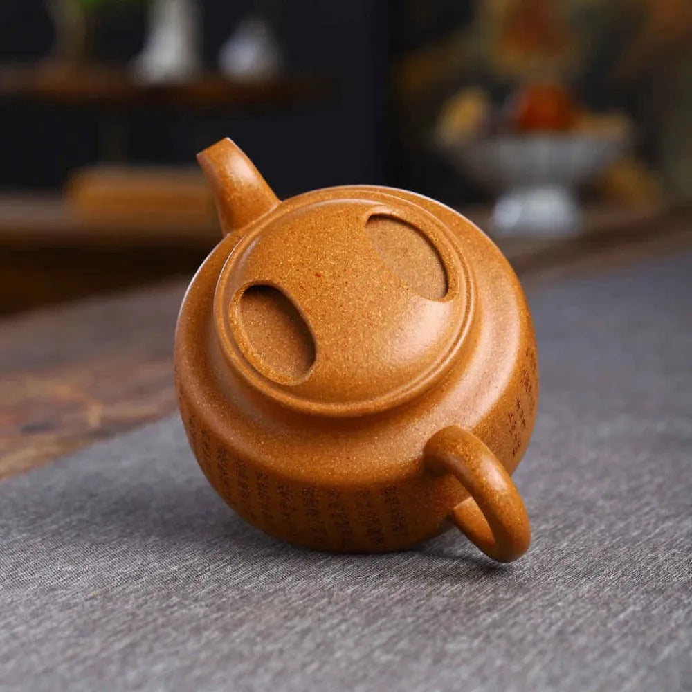 Full Handmade Yixing Zisha Teapot [Niu Gai Lianzi Pot] (Jiang Po Ni - 220ml) - YIQIN TEA HOUSE | yiqinteahouse.com | 200-300ml, full handmade zisha teapot, new arrival, teapot, teaware