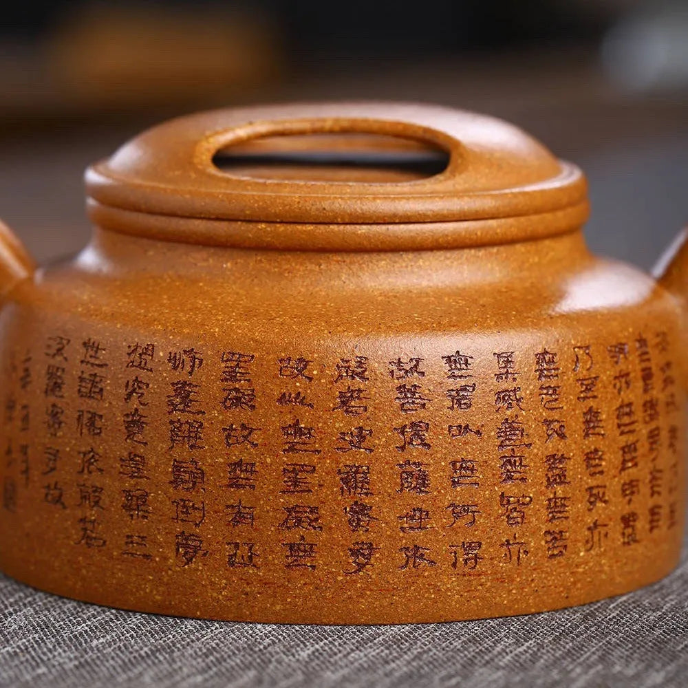 Full Handmade Yixing Zisha Teapot [Niu Gai Lianzi Pot] (Jiang Po Ni - 220ml) - YIQIN TEA HOUSE | yiqinteahouse.com | 200-300ml, full handmade zisha teapot, new arrival, teapot, teaware