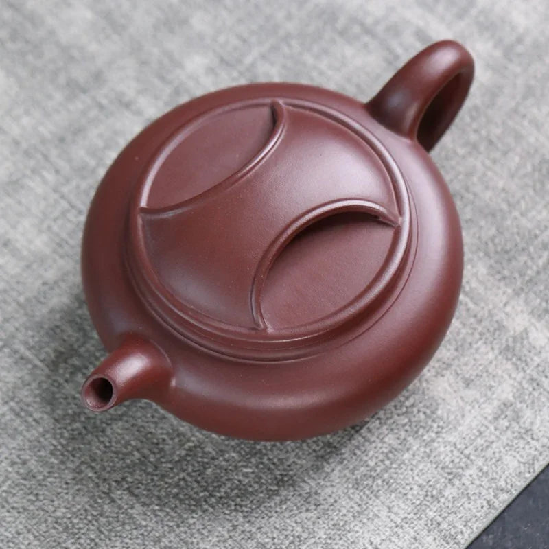 Teko Zisha Yixing Buatan Tangan Sepenuhnya [Niu Gai Lianzi Pot] (Zi Ni - 210ml)