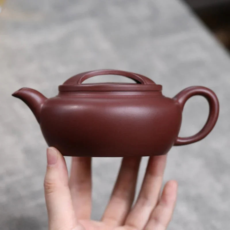 Teko Zisha Yixing Buatan Tangan Sepenuhnya [Niu Gai Lianzi Pot] (Zi Ni - 210ml)