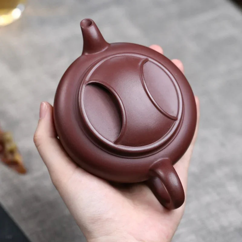 Teko Zisha Yixing Buatan Tangan Sepenuhnya [Niu Gai Lianzi Pot] (Zi Ni - 210ml)