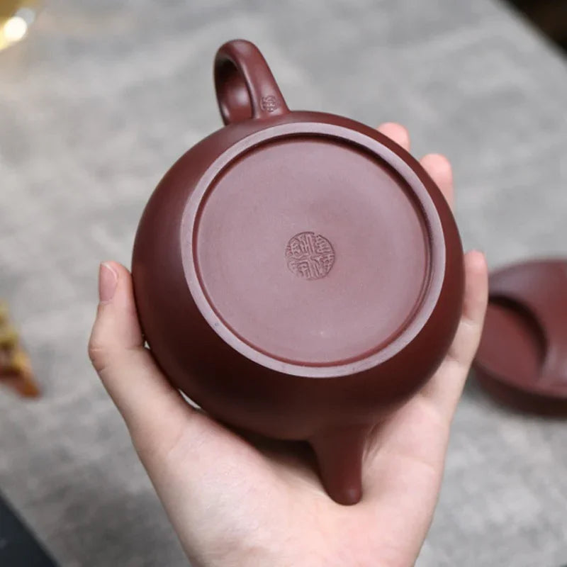 Teko Zisha Yixing Buatan Tangan Sepenuhnya [Niu Gai Lianzi Pot] (Zi Ni - 210ml)