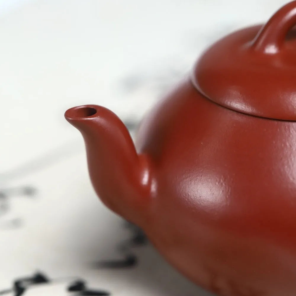 Full Handmade Yixing Zisha Teapot [Pao Gua Pot] (Dahongpao - 160ml) - YIQIN TEA HOUSE | yiqinteahouse.com | <200ml, full handmade zisha teapot, new arrival, plain smooth, teapot, teaware