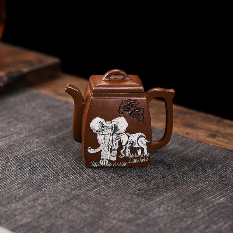 Full Handmade Yixing Zisha Teapot [Peace] (Ge Zi Ni - 130ml) - YIQIN TEA HOUSE | yiqinteahouse.com | <200ml, full handmade zisha teapot, new arrival, teapot, teaware