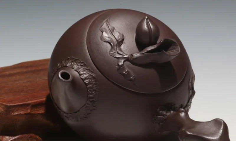 Full Handmade Yixing Zisha Teapot [Peach Side Handle Pot] (Lao Zi Ni - 170ml) - YIQIN TEA HOUSE | yiqinteahouse.com | <200ml, full handmade zisha teapot, teapot, teaware