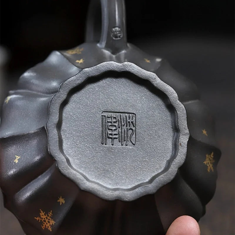 Teko Zisha Yixing Buatan Tangan Sepenuhnya [Piao Hua Jin Ling] (Tian Qing Ni - 270ml)