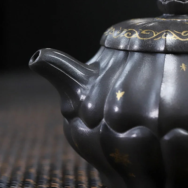 Teko Zisha Yixing Buatan Tangan Sepenuhnya [Piao Hua Jin Ling] (Tian Qing Ni - 270ml)