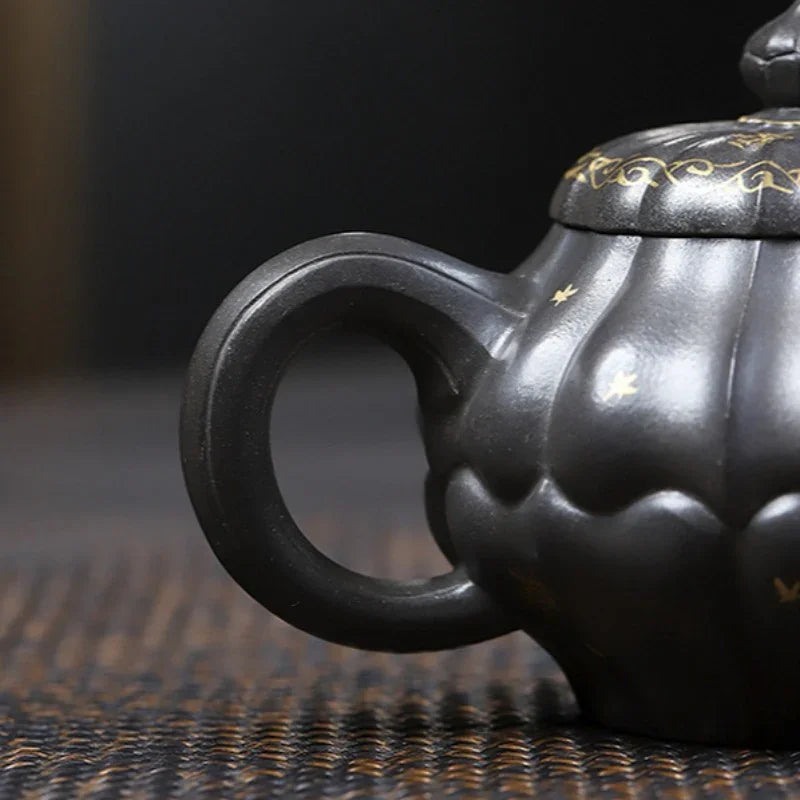 Teko Zisha Yixing Buatan Tangan Sepenuhnya [Piao Hua Jin Ling] (Tian Qing Ni - 270ml)