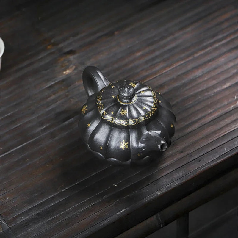 Teko Zisha Yixing Buatan Tangan Sepenuhnya [Piao Hua Jin Ling] (Tian Qing Ni - 270ml)