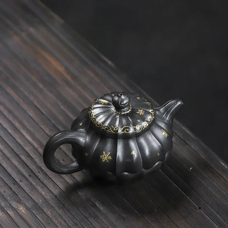Teko Zisha Yixing Buatan Tangan Sepenuhnya [Piao Hua Jin Ling] (Tian Qing Ni - 270ml)