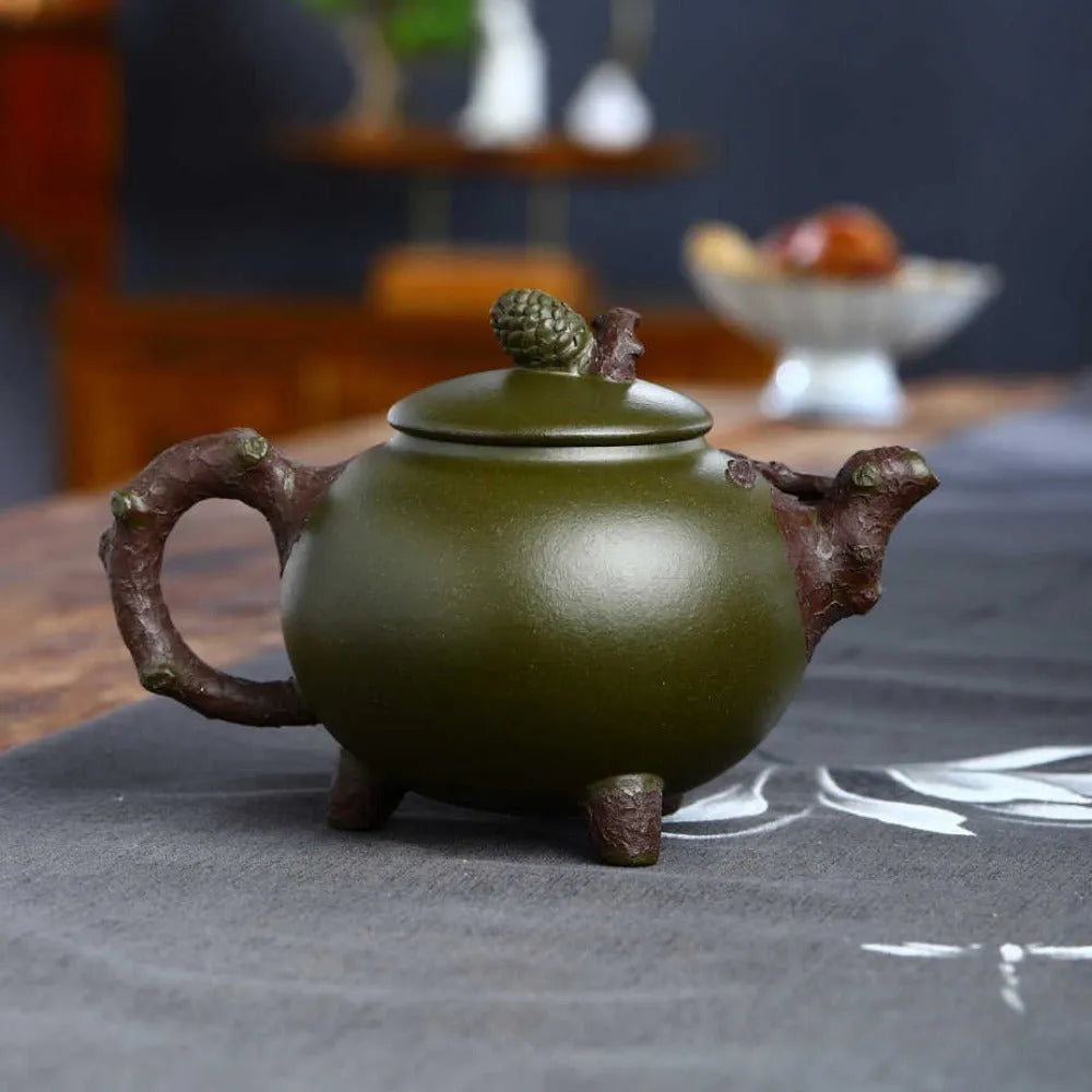 Full Handmade Yixing Zisha Teapot [Pine Cone Pot] (Mo Lu Ni - 380ml) - YIQIN TEA HOUSE | yiqinteahouse.com | >300ml, full handmade zisha teapot, new arrival, plain smooth, teapot, teaware